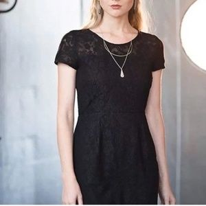 Mata Trader Black Lace Sheath Dress